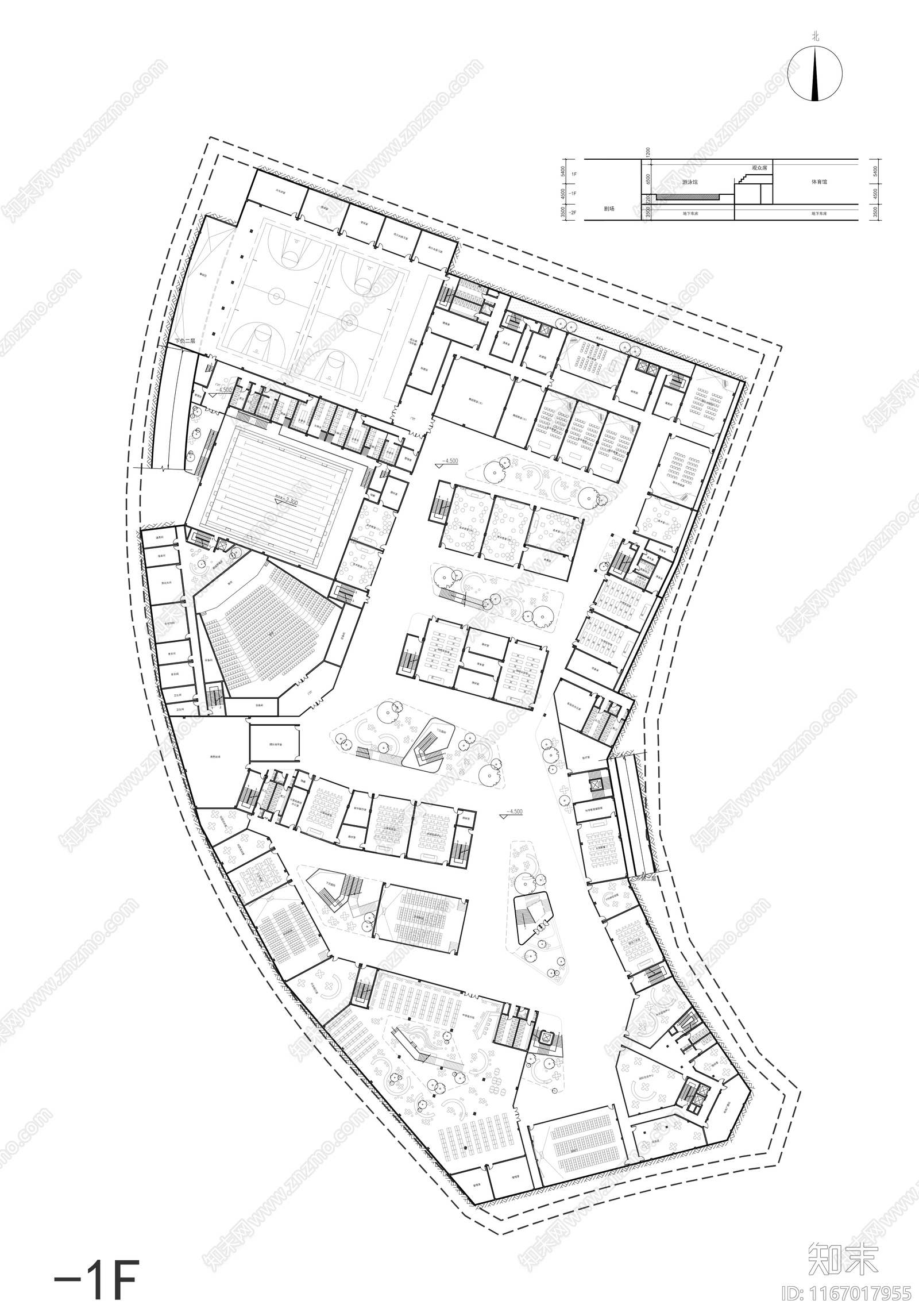 现代学校建筑施工图下载【ID:1167017955】