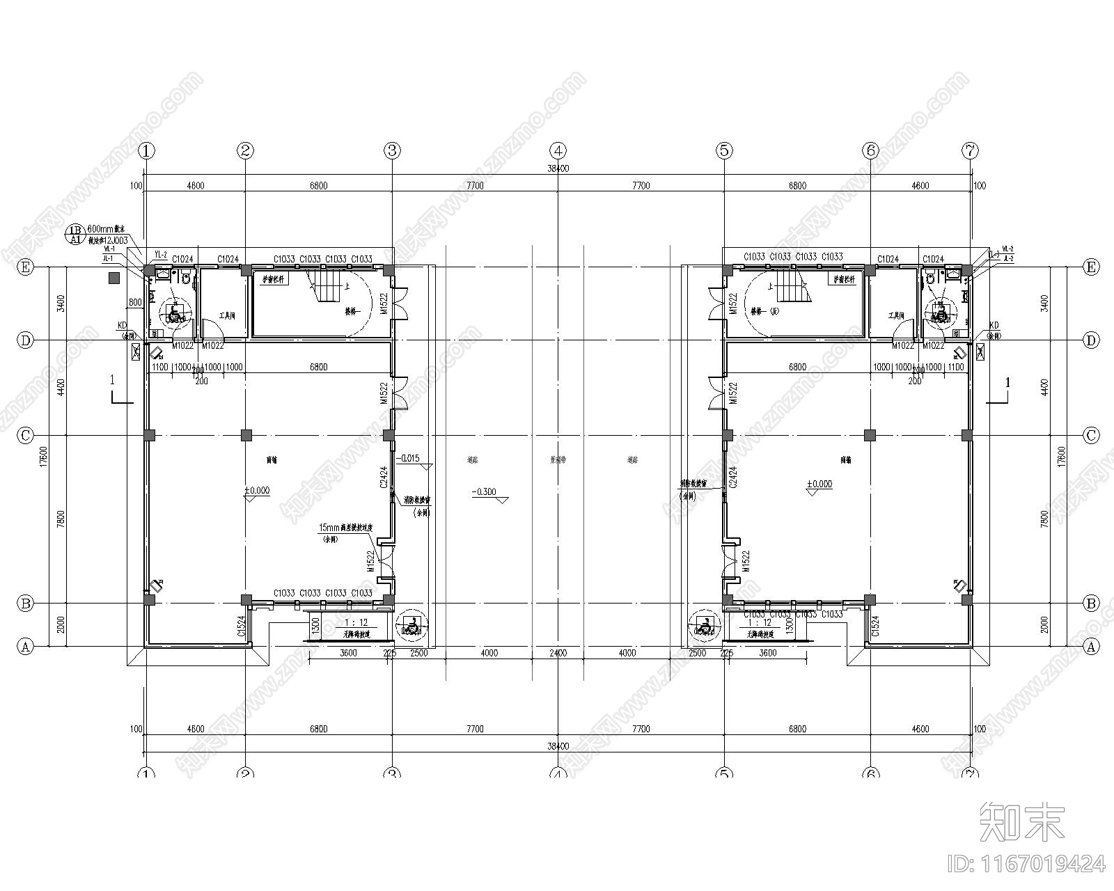 现代新中式商业街施工图下载【ID:1167019424】