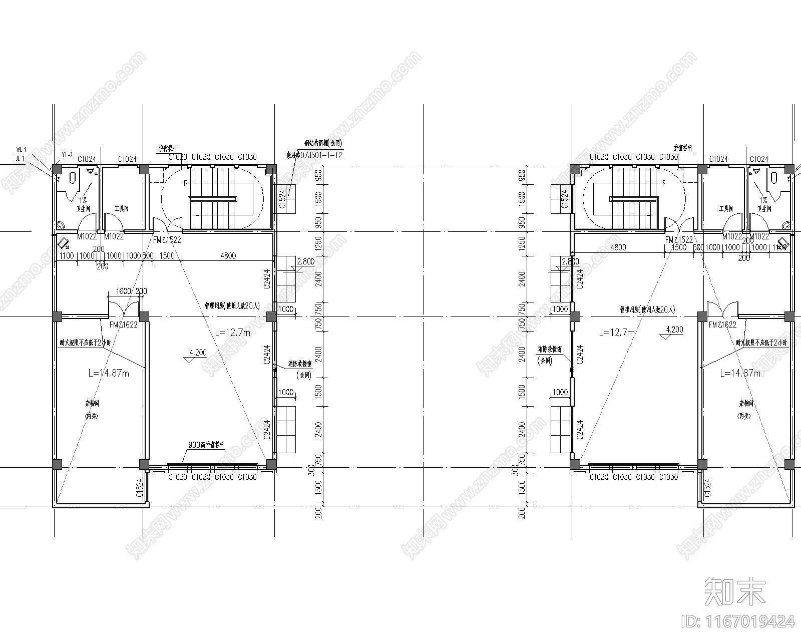 现代新中式商业街施工图下载【ID:1167019424】