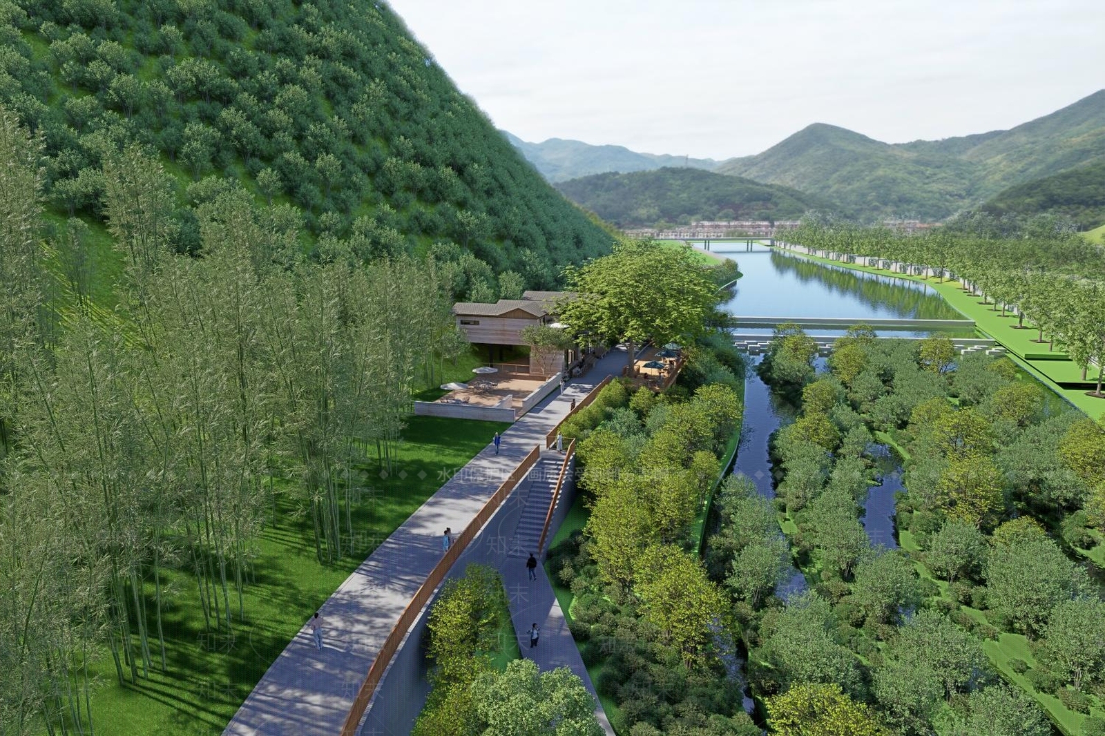 新中式中式风格建筑SU模型下载【ID:1167270540】
