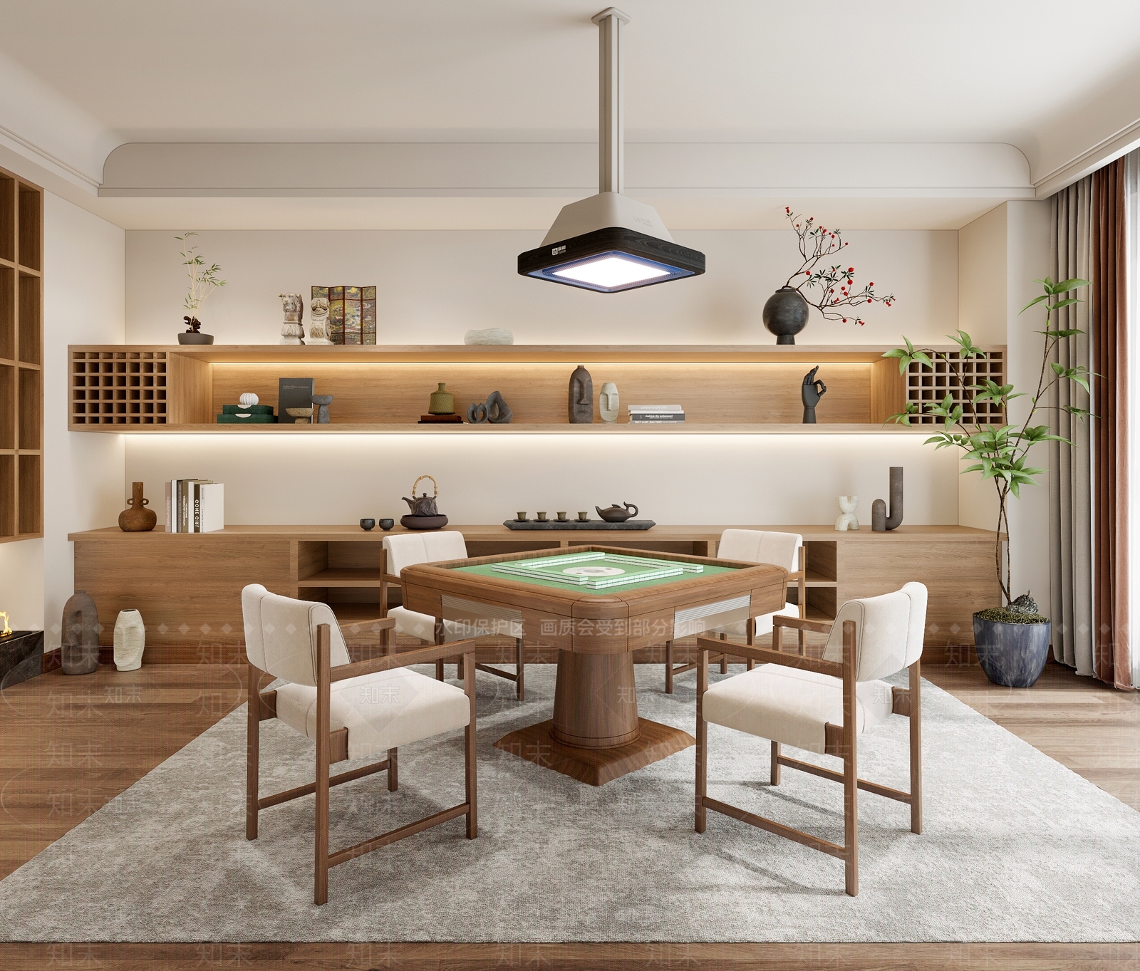 新中式棋牌室3D模型下载【ID:1167020437】