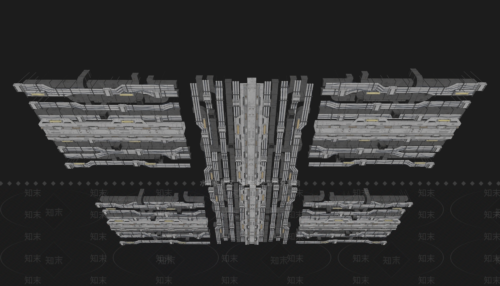 现代工业吊顶SU模型下载【ID:1167026388】