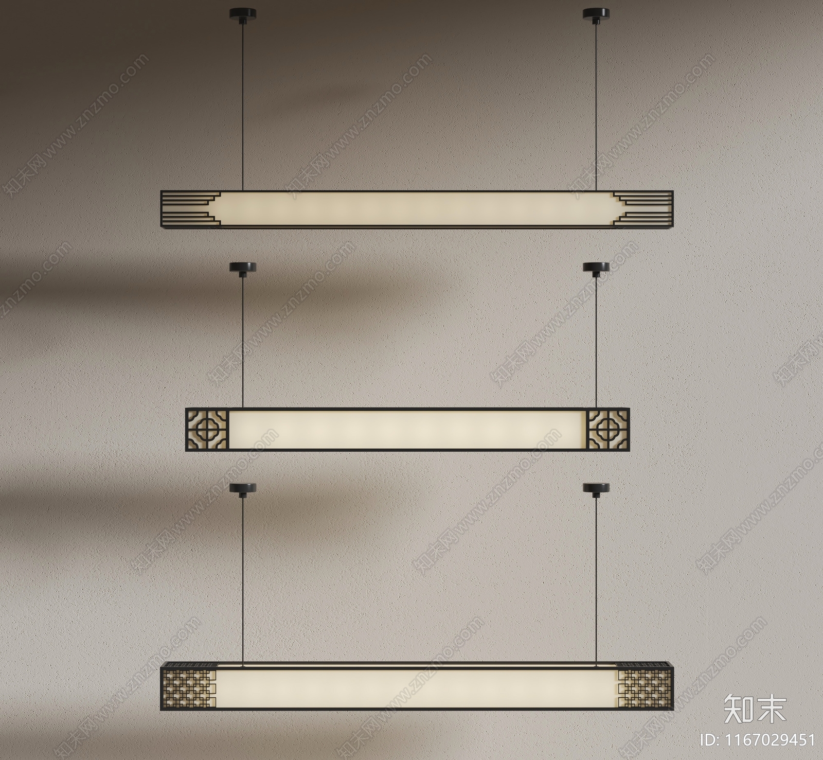 新中式中式吊灯3D模型下载【ID:1167029451】