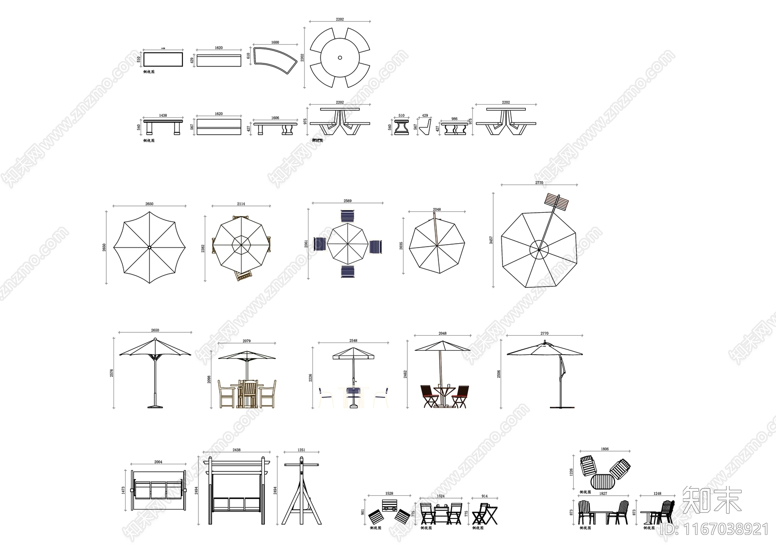 现代庭院施工图下载【ID:1167038921】