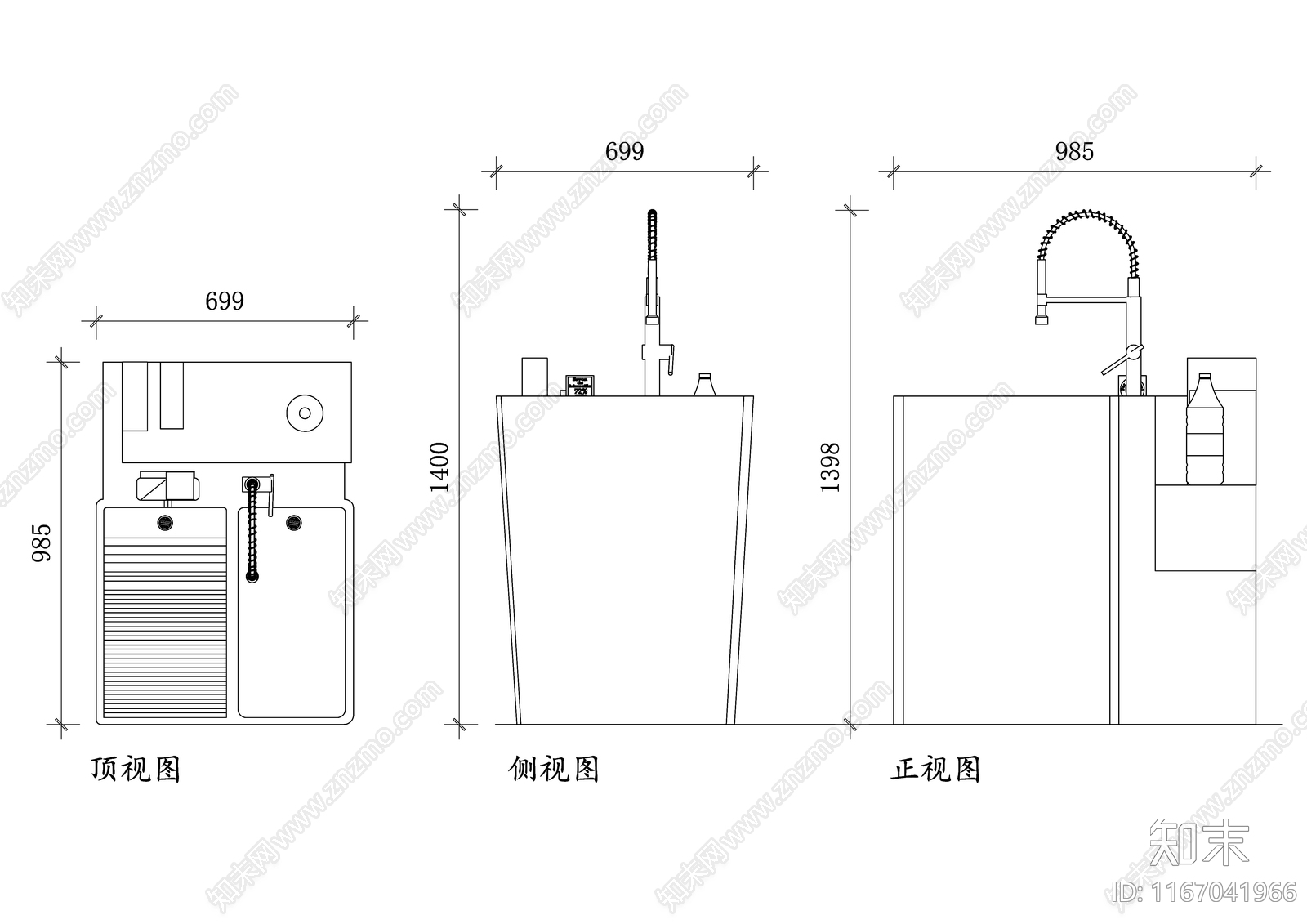 现代综合厨房卫浴设施施工图下载【ID:1167041966】