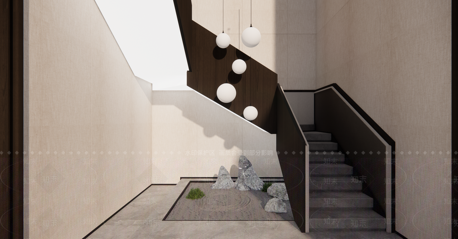 新中式现代售楼处SU模型下载【ID:1167048255】