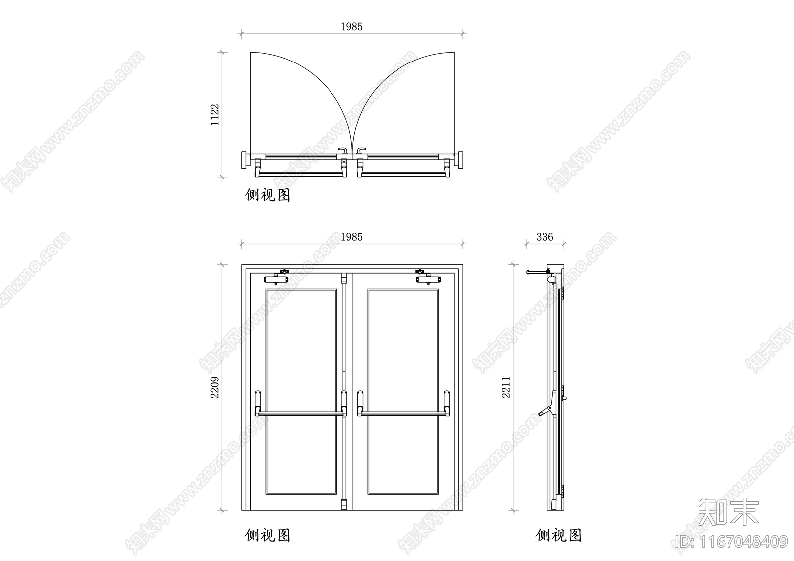 现代门施工图下载【ID:1167048409】