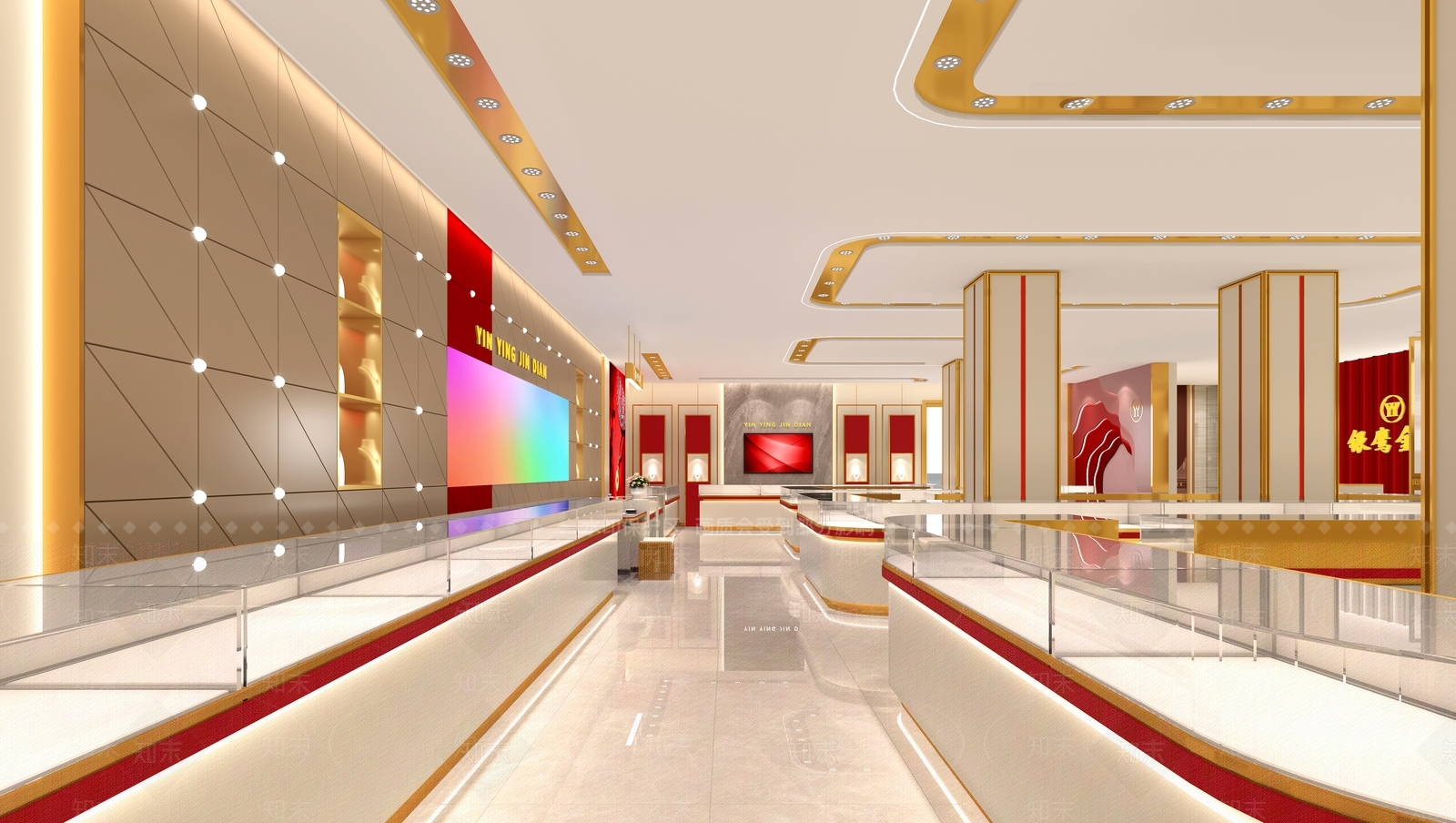 现代轻奢珠宝店3D模型下载【ID:1167053957】
