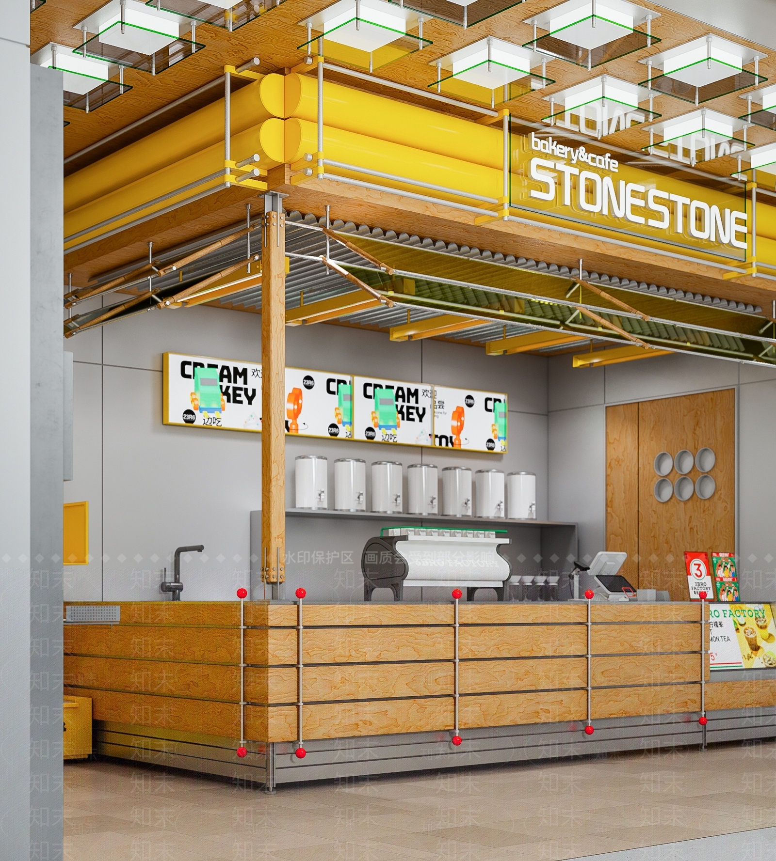 现代奶茶店3D模型下载【ID:1167060240】