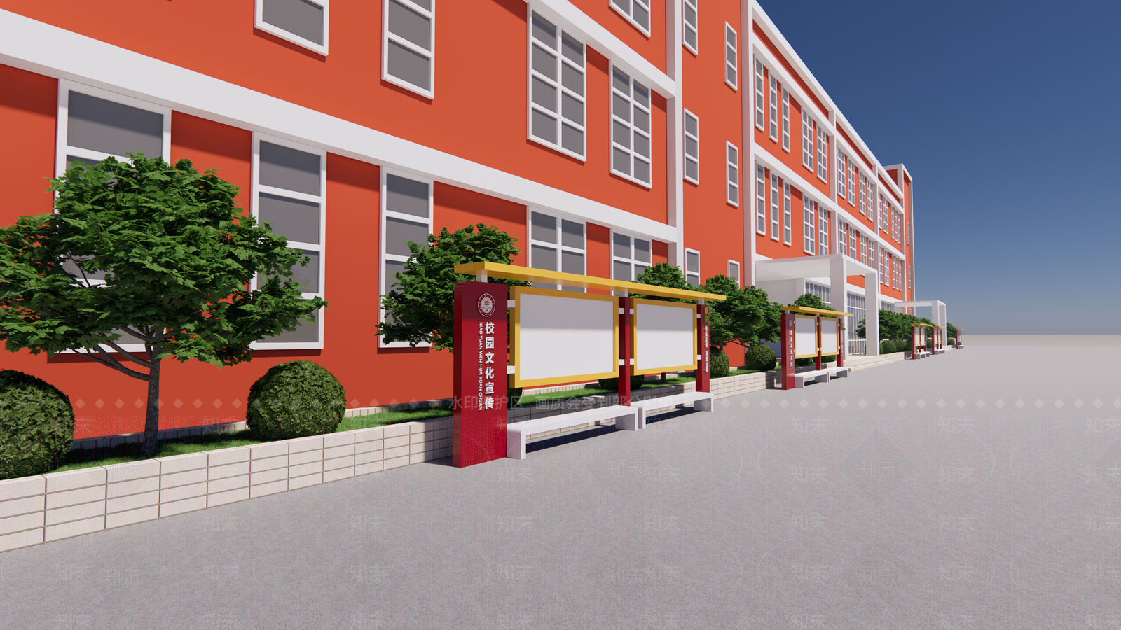 现代极简宣传栏SU模型下载【ID:1167062753】