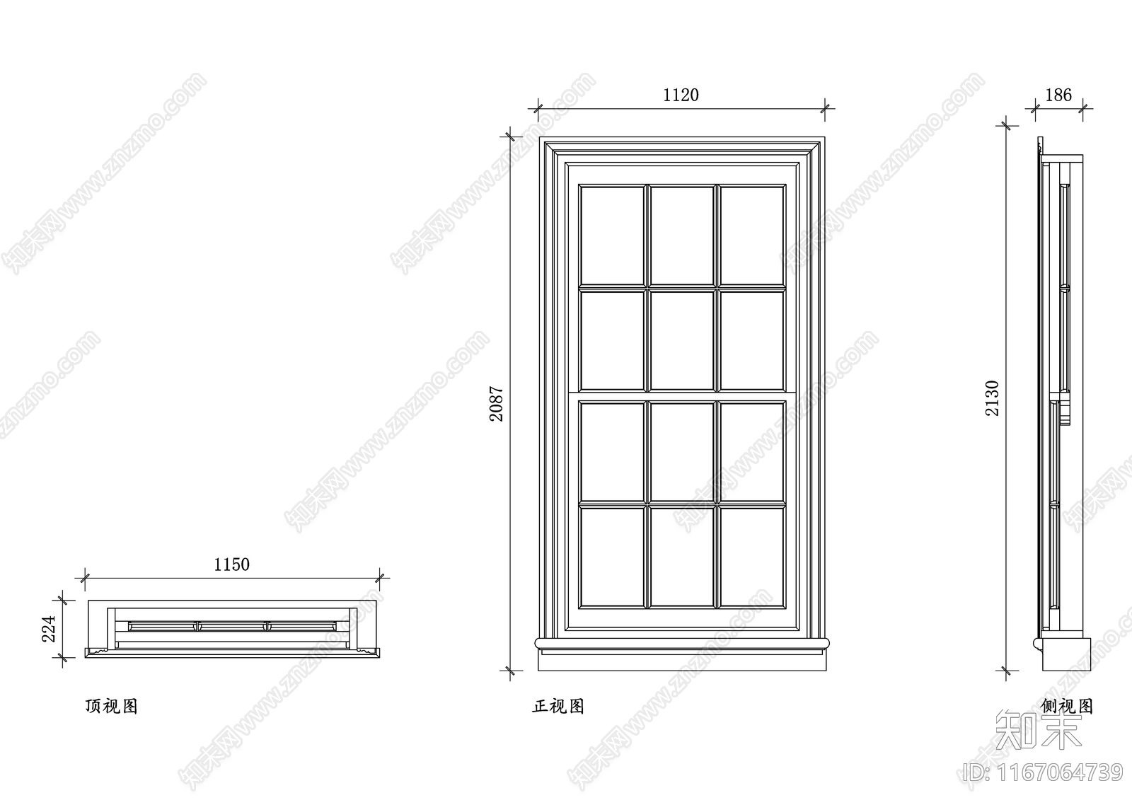 现代综合门窗施工图下载【ID:1167064739】