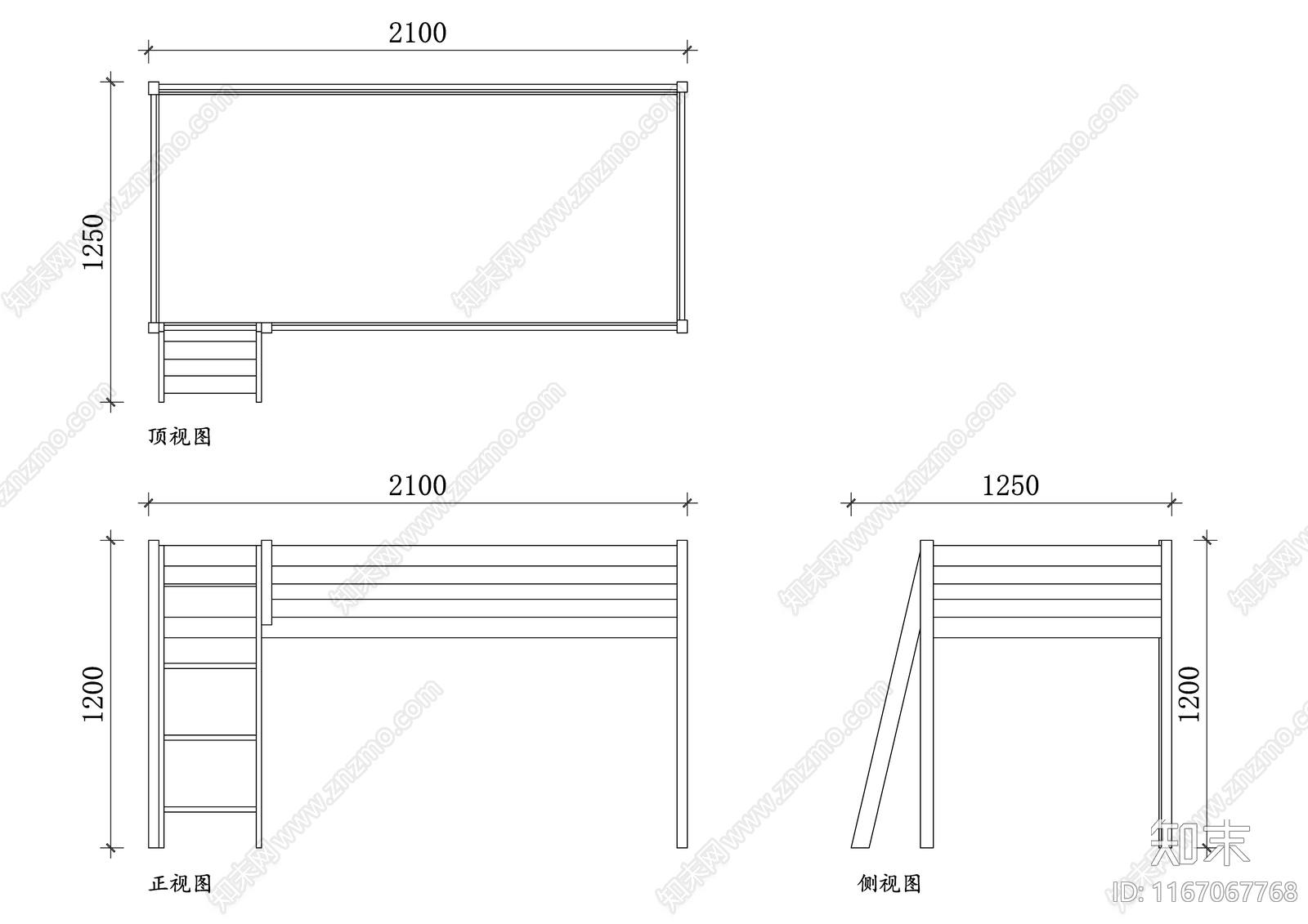 现代床cad施工图下载【ID:1167067768】