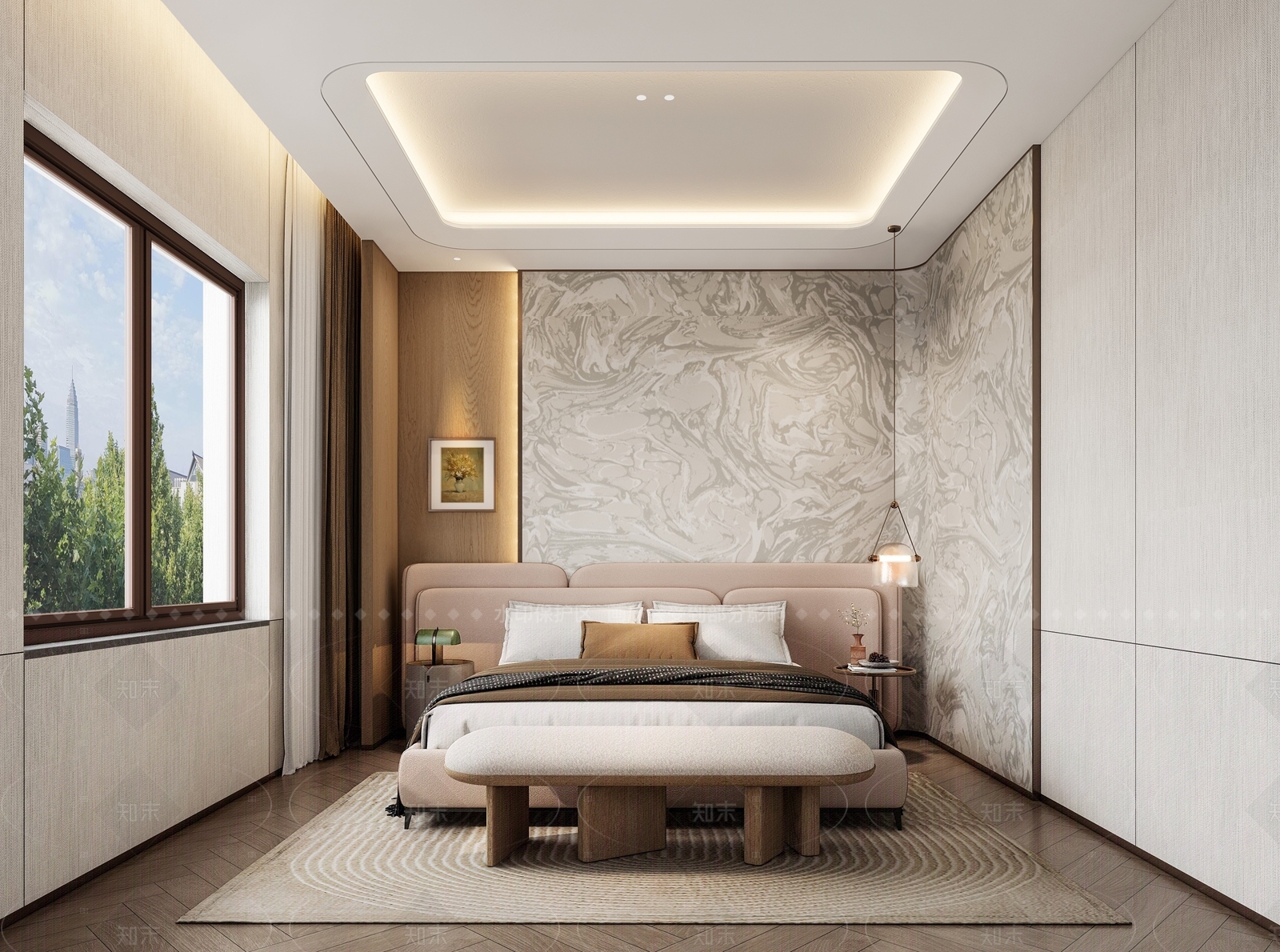 现代家居卧室SU模型下载【ID:1215956569】