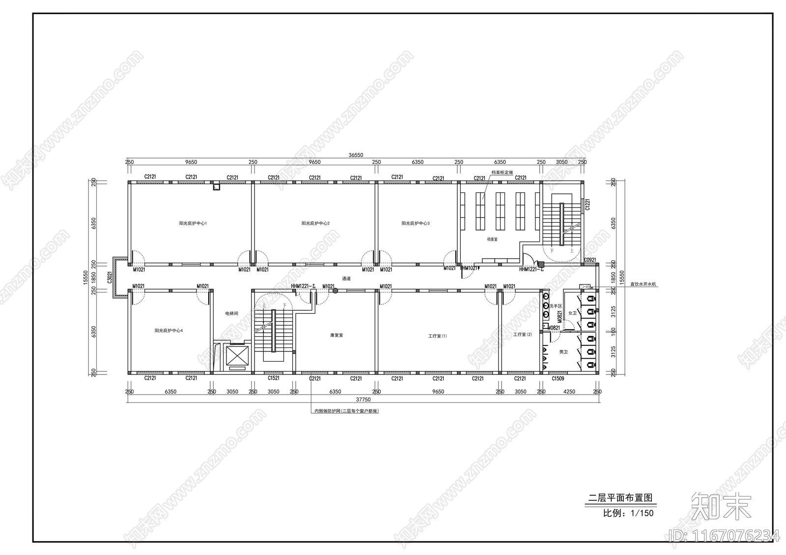 现代医院cad施工图下载【ID:1167076234】