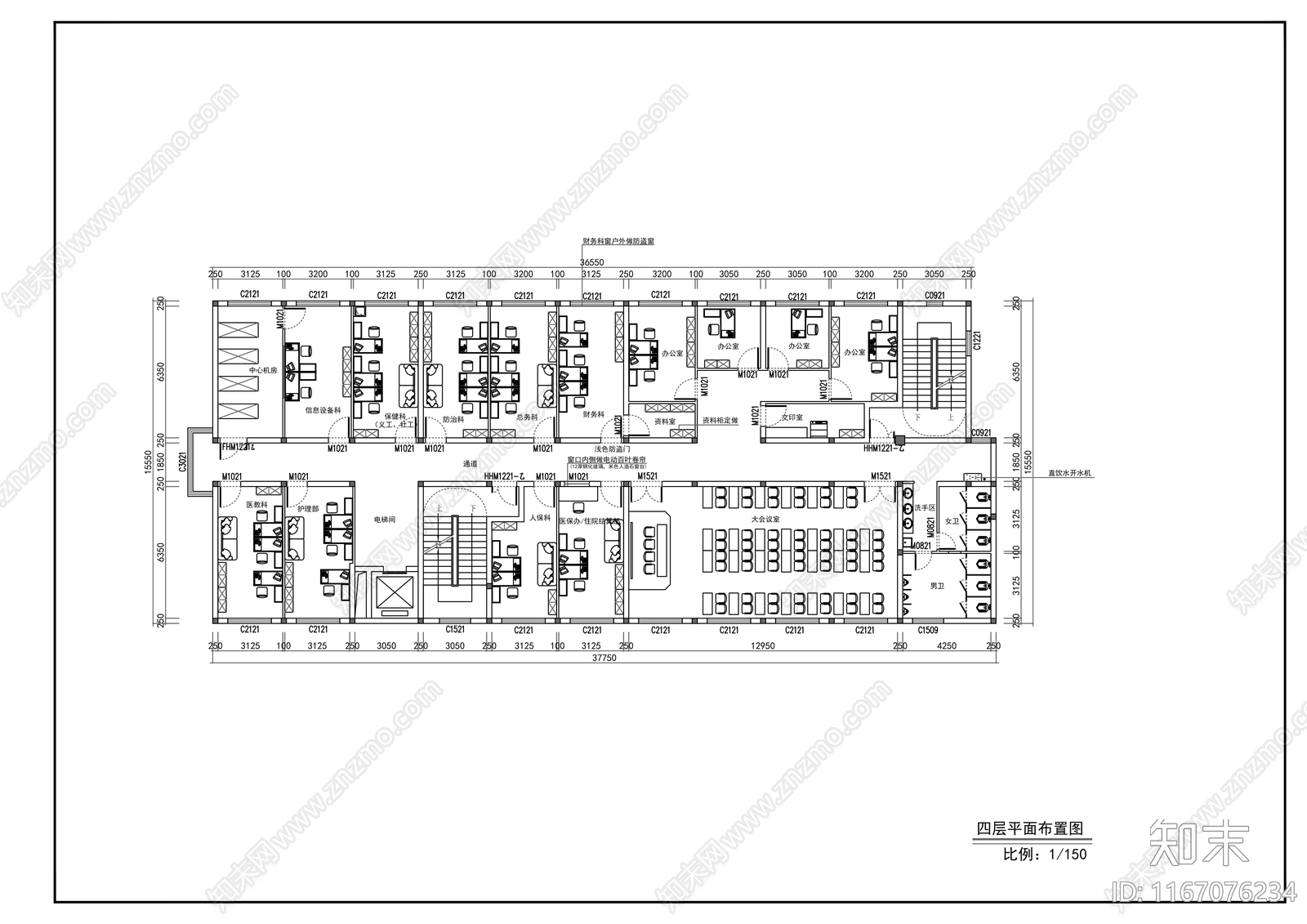 现代医院cad施工图下载【ID:1167076234】