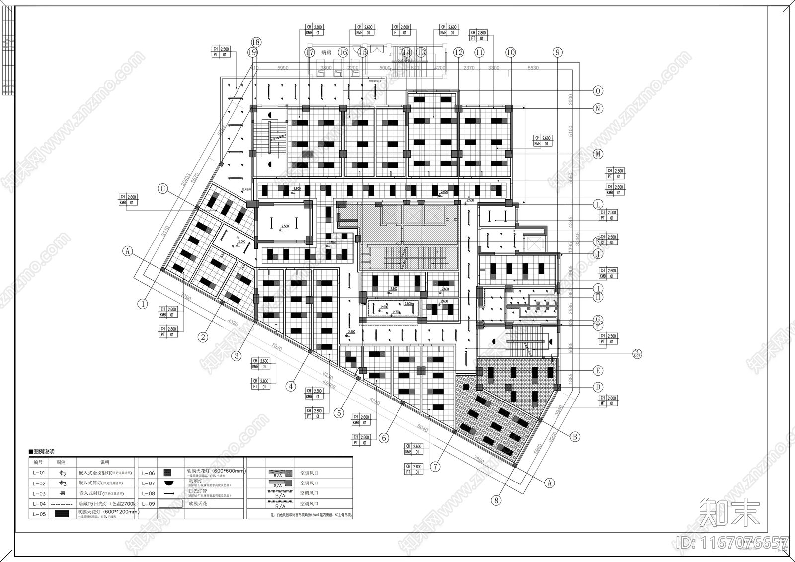 现代医院cad施工图下载【ID:1167076657】