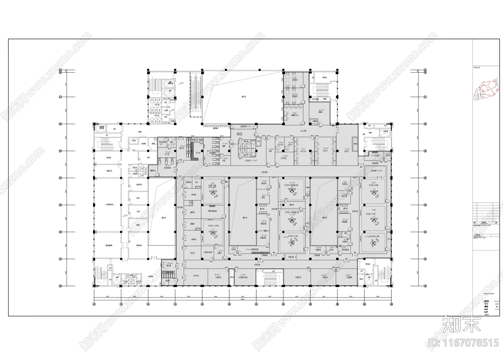 现代医院cad施工图下载【ID:1167078515】