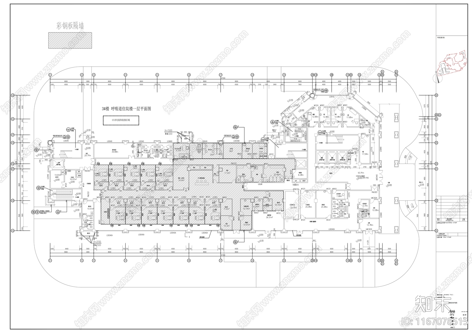 现代医院cad施工图下载【ID:1167078515】