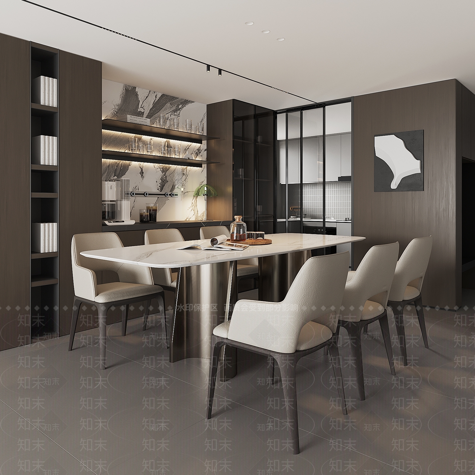 现代家居餐厅3D模型下载【ID:1167083062】_知末3d模型网