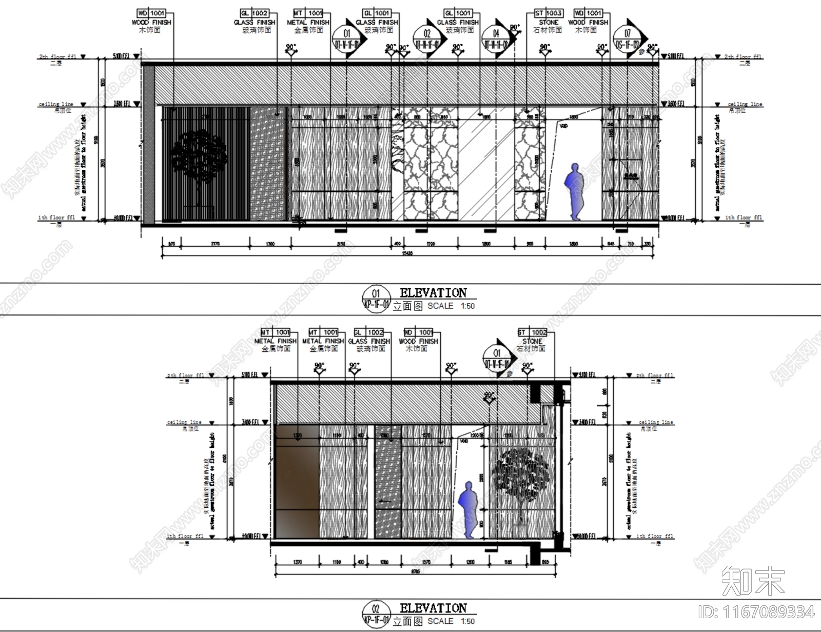 现代售楼处cad施工图下载【ID:1167089334】