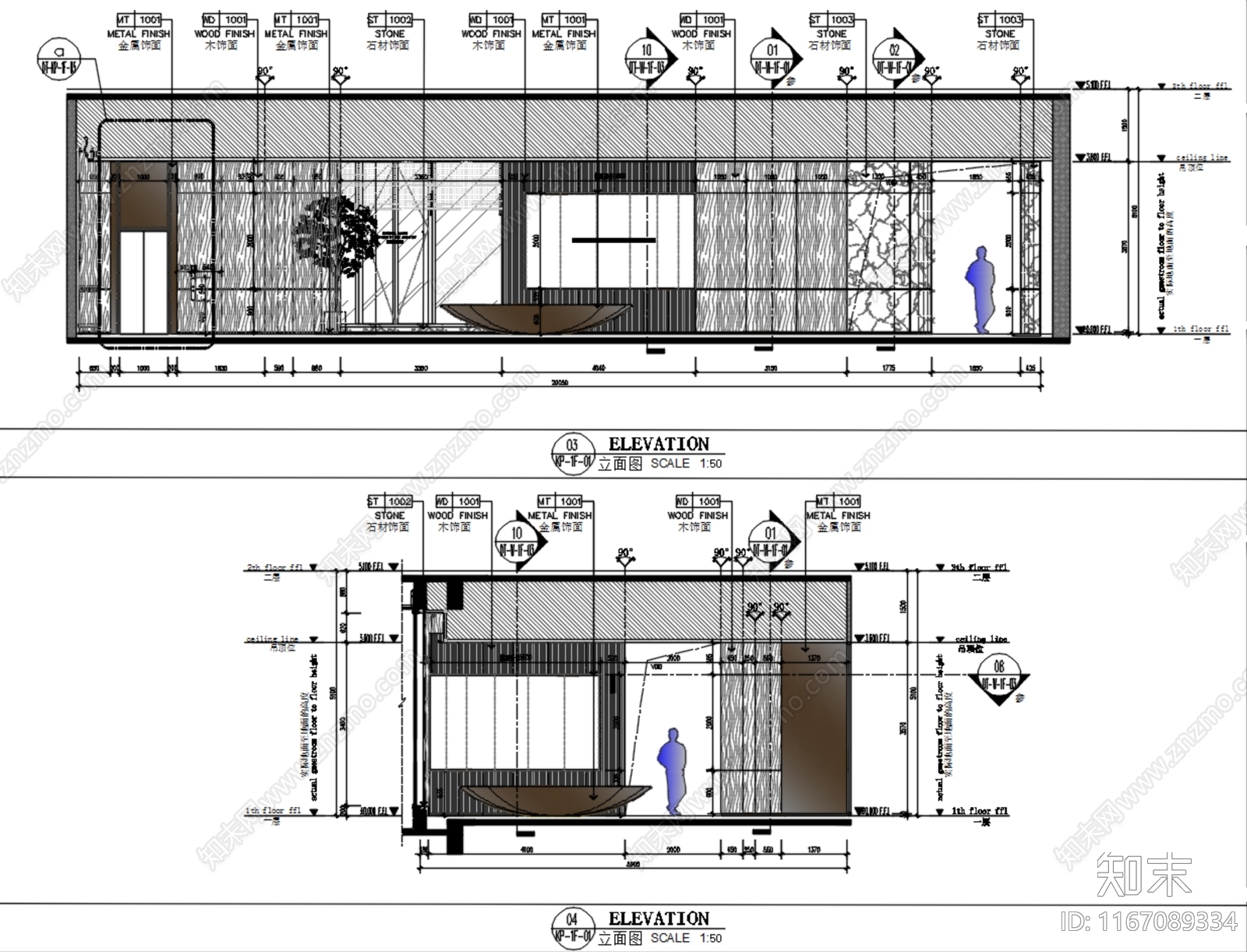 现代售楼处cad施工图下载【ID:1167089334】