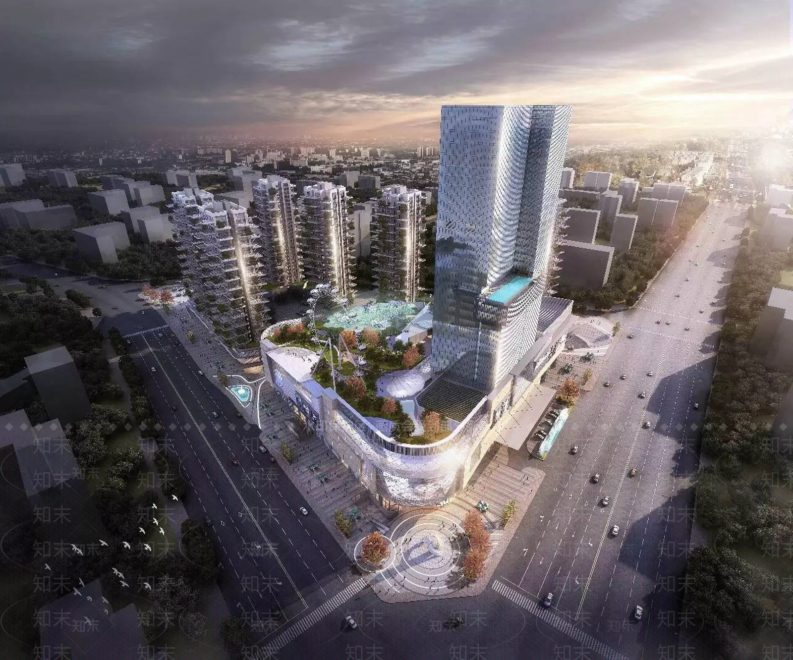 现代简约商场建筑SU模型下载【ID:1167092543】