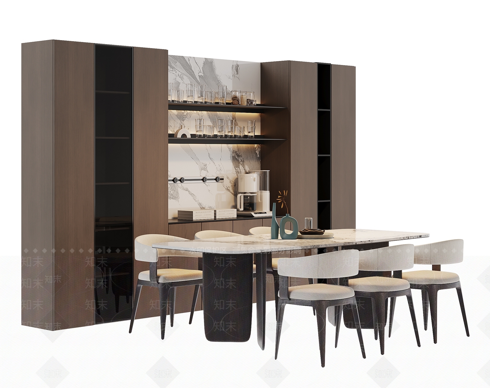 现代餐桌3D模型下载【ID:1167091847】