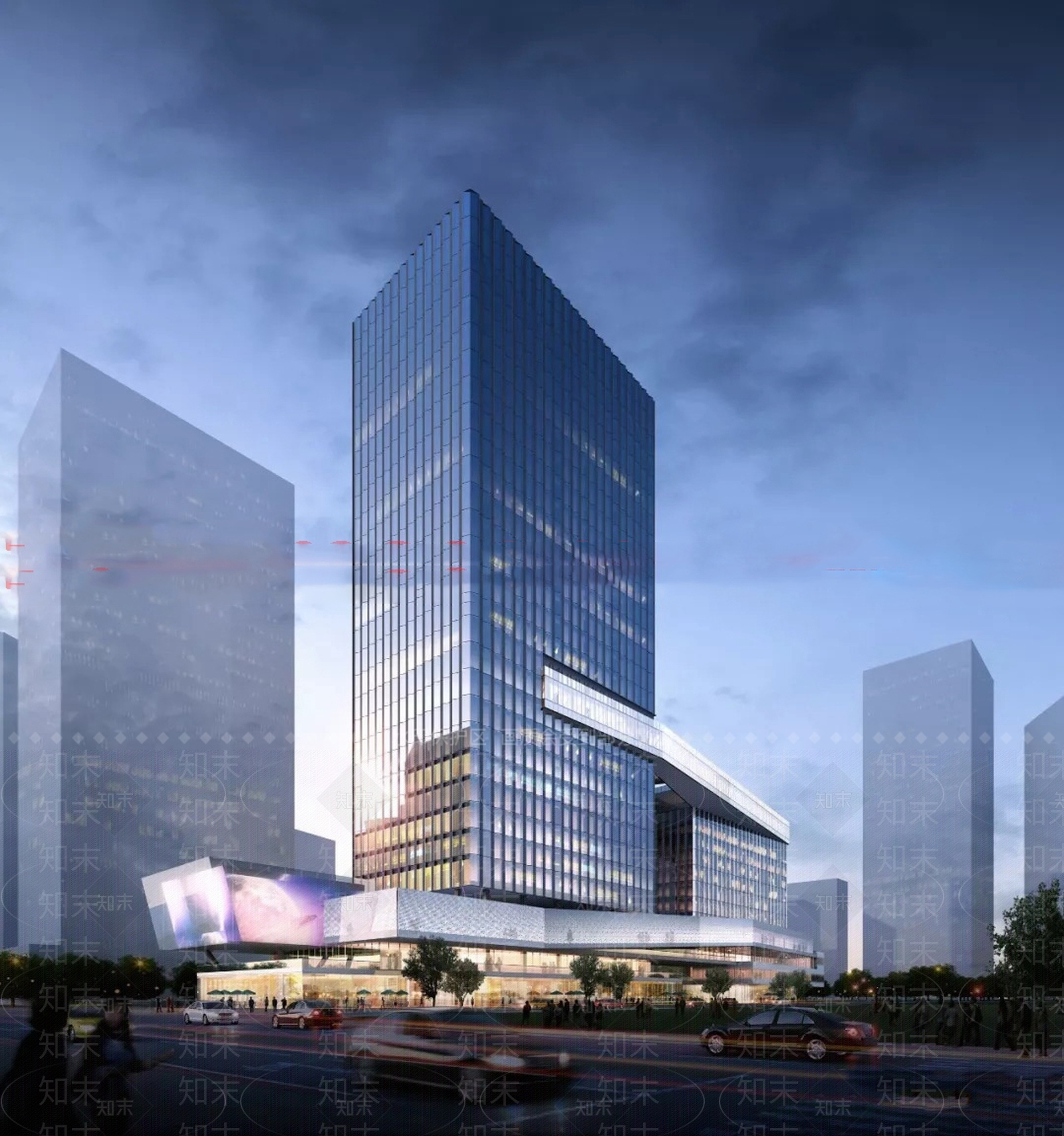 现代简约商场建筑SU模型下载【ID:1167092514】