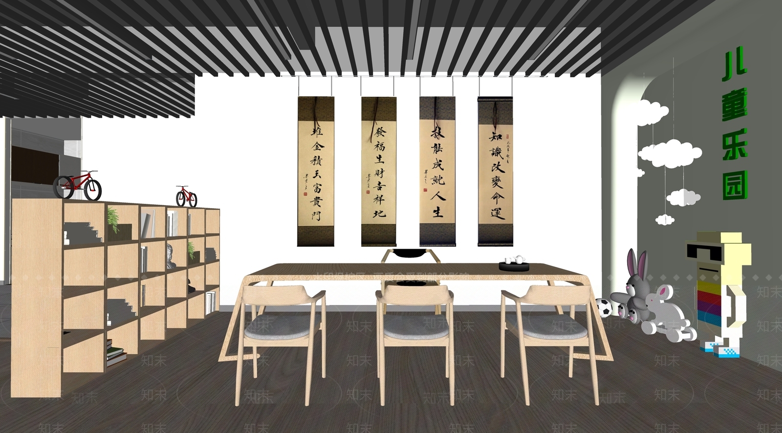 现代儿童活动空间SU模型下载【ID:1167093407】