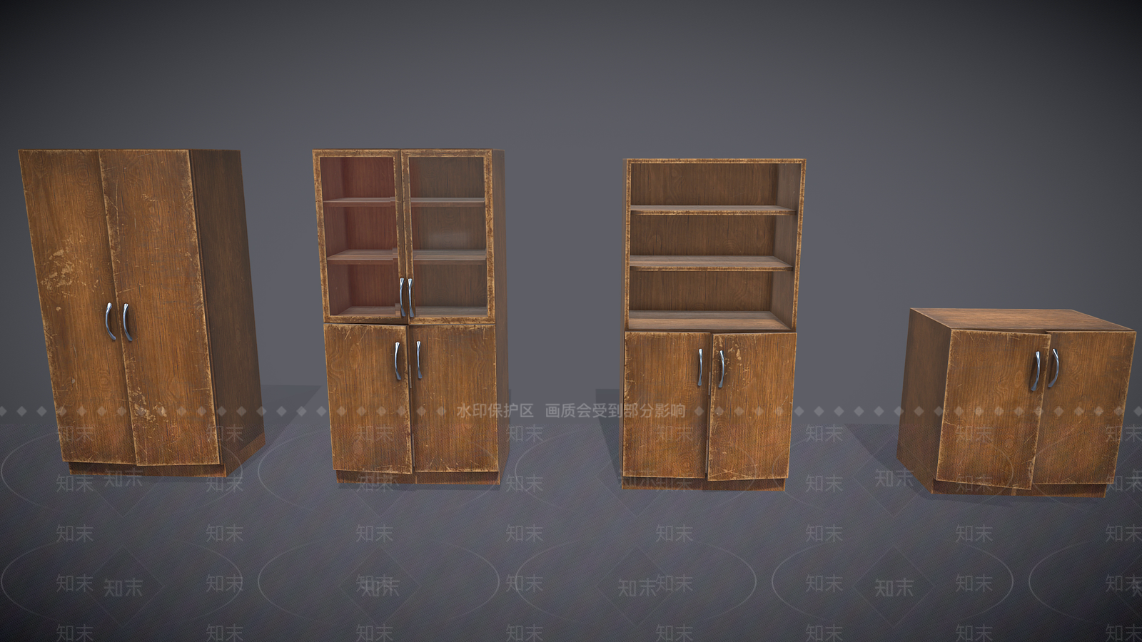 现代商展器材3D模型渲染效果图