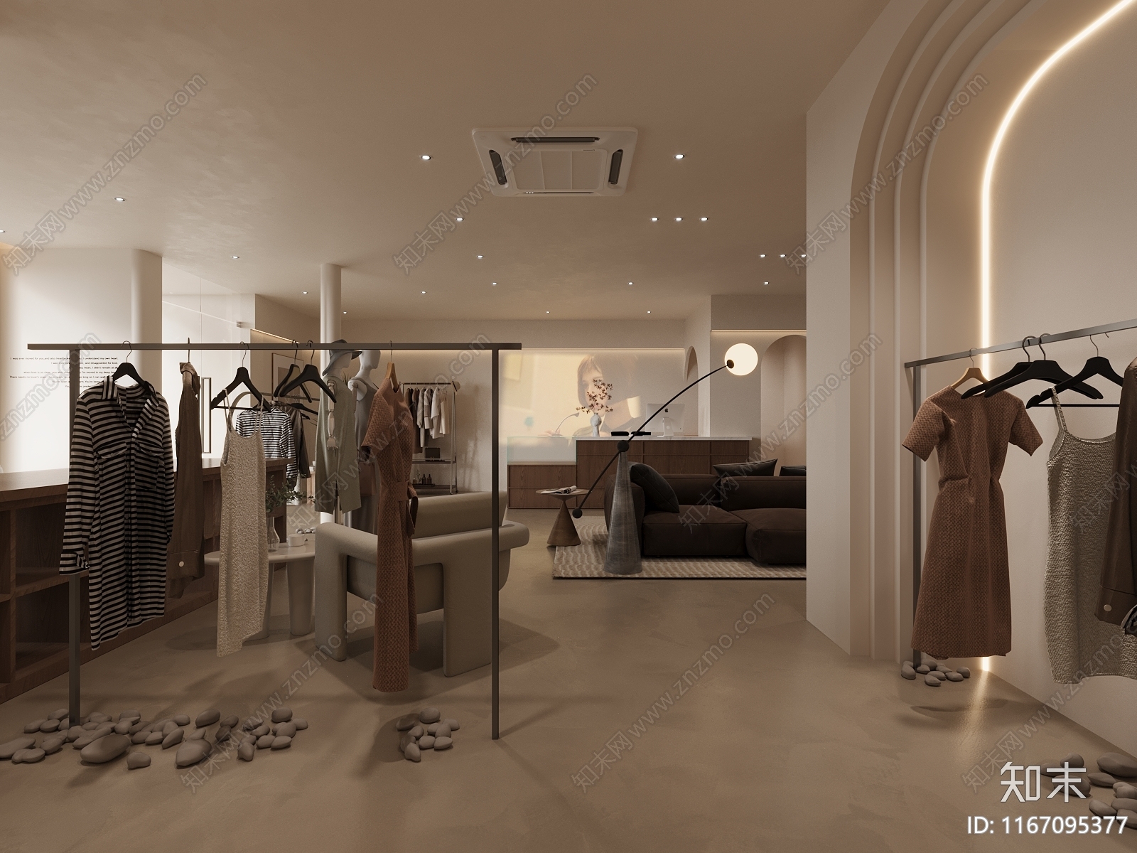 现代服装店3D模型下载【ID:1167095377】