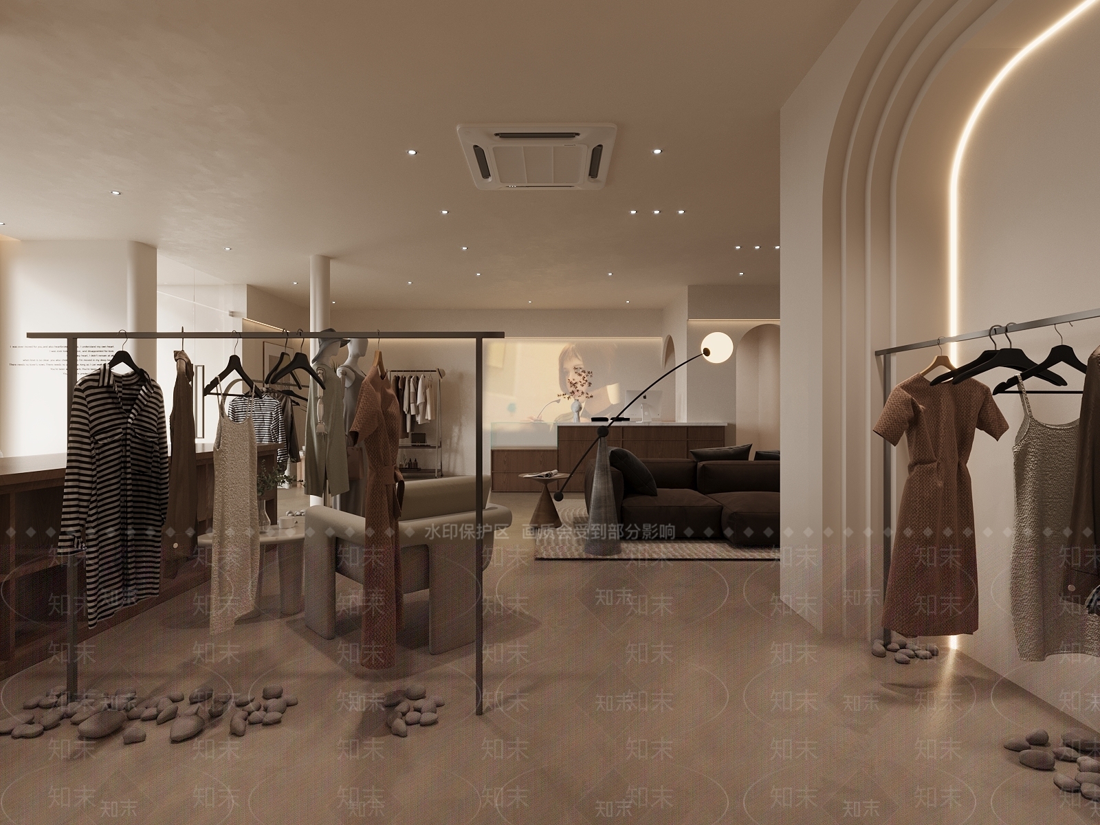 现代服装店SU模型下载【ID:1167096335】