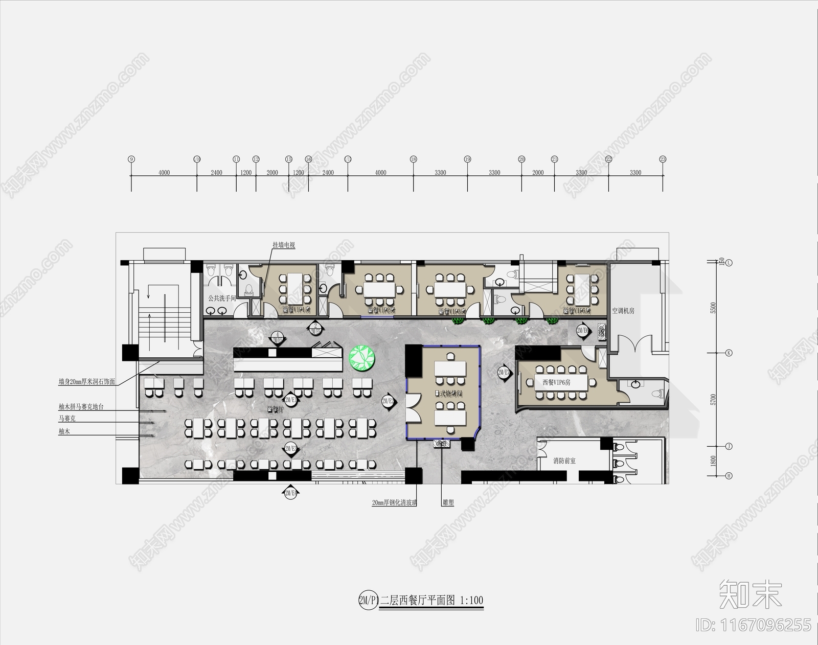 现代意式西餐厅cad施工图下载【ID:1167096255】