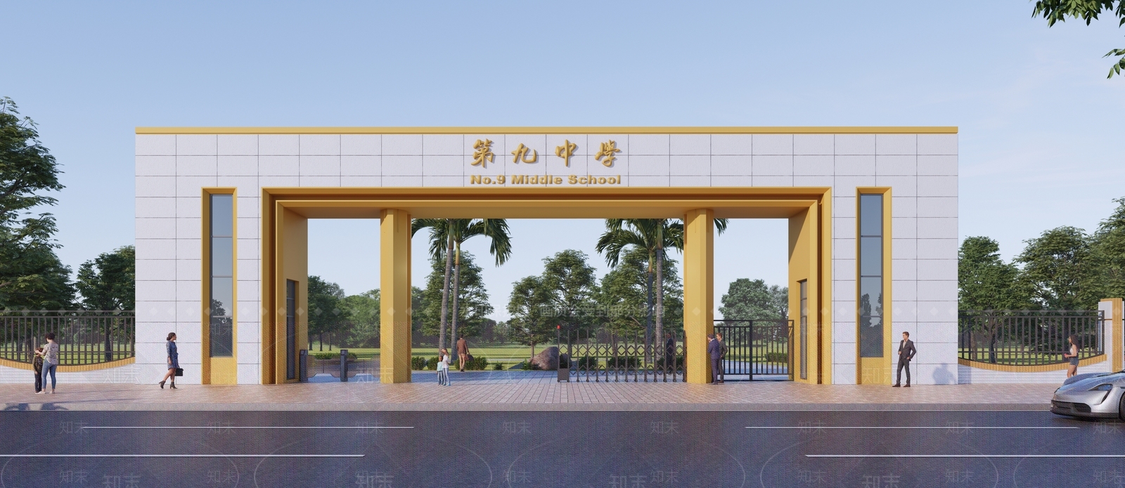 现代学校建筑SU模型下载【ID:1167098595】