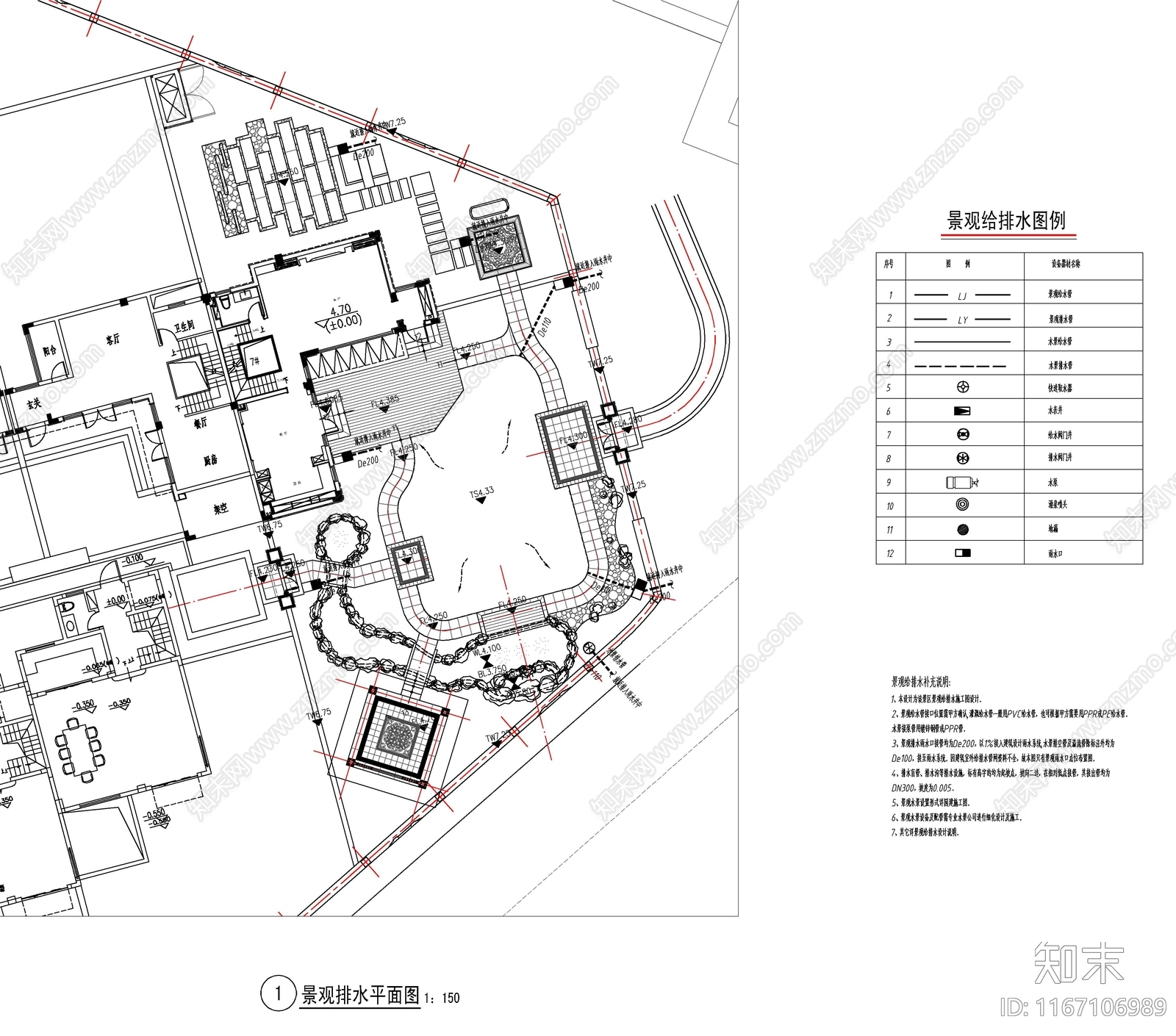 给排水图cad施工图下载【ID:1167106989】