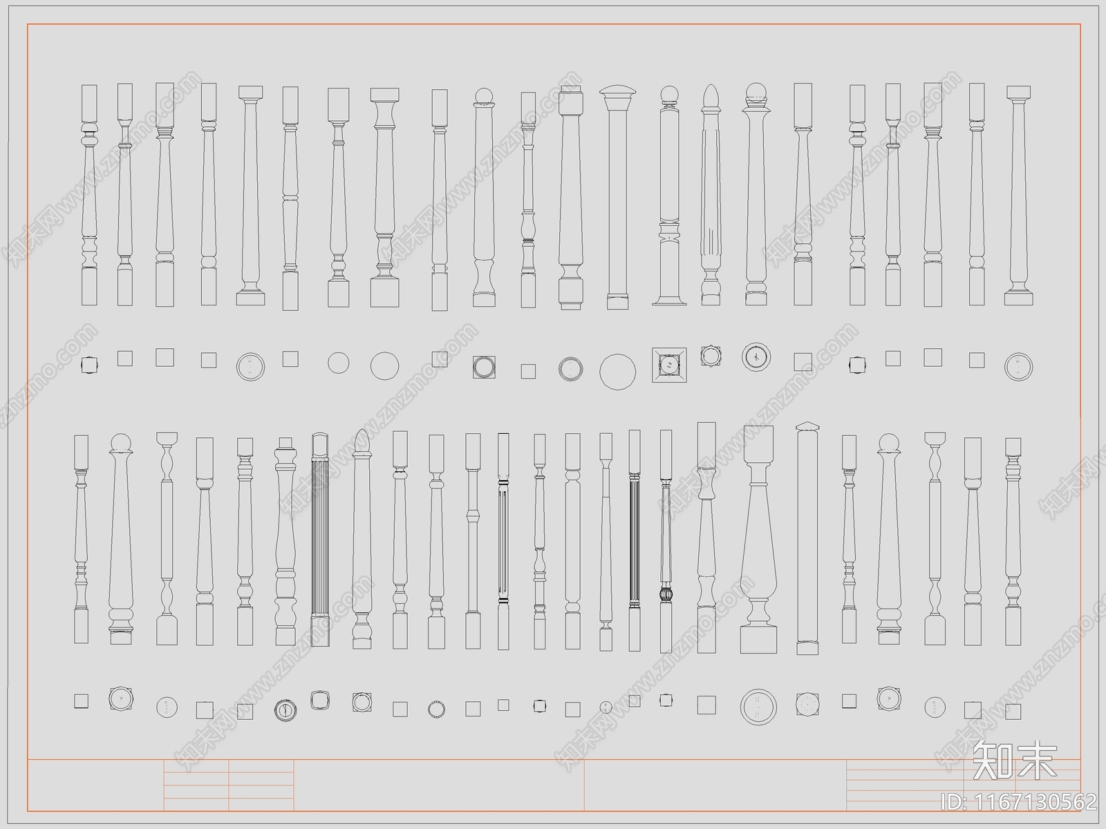 欧式栏杆施工图下载【ID:1167130562】
