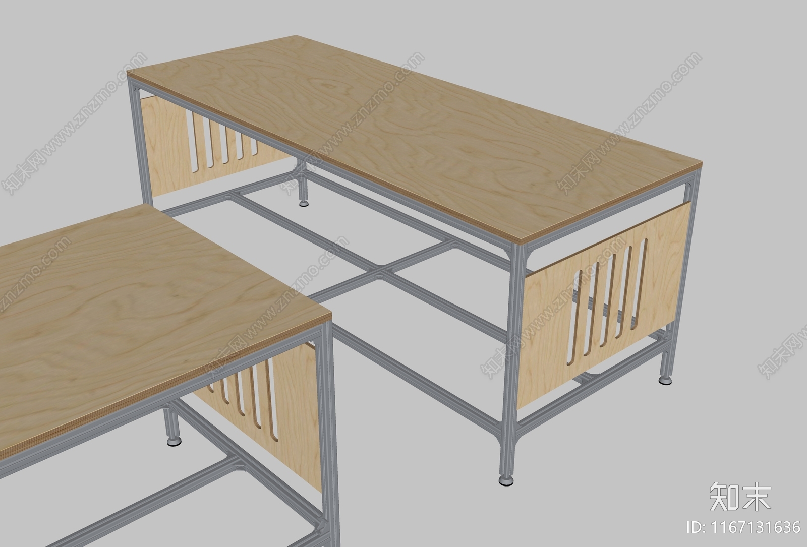 现代工业书桌SU模型下载【ID:1167131636】