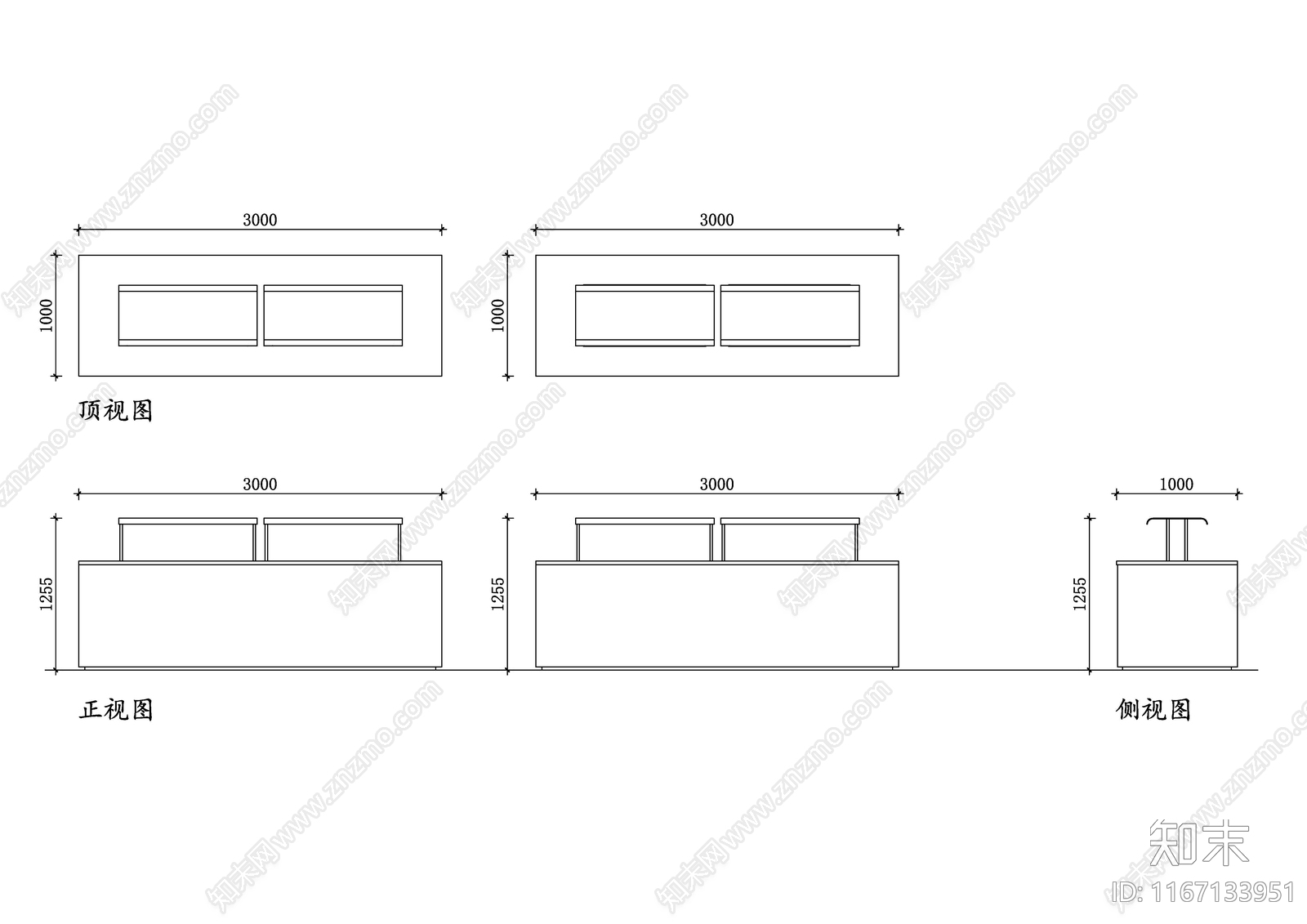 现代吧台施工图下载【ID:1167133951】