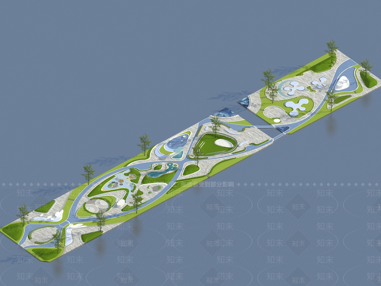 现代广场景观3D模型下载【ID:1167135942】