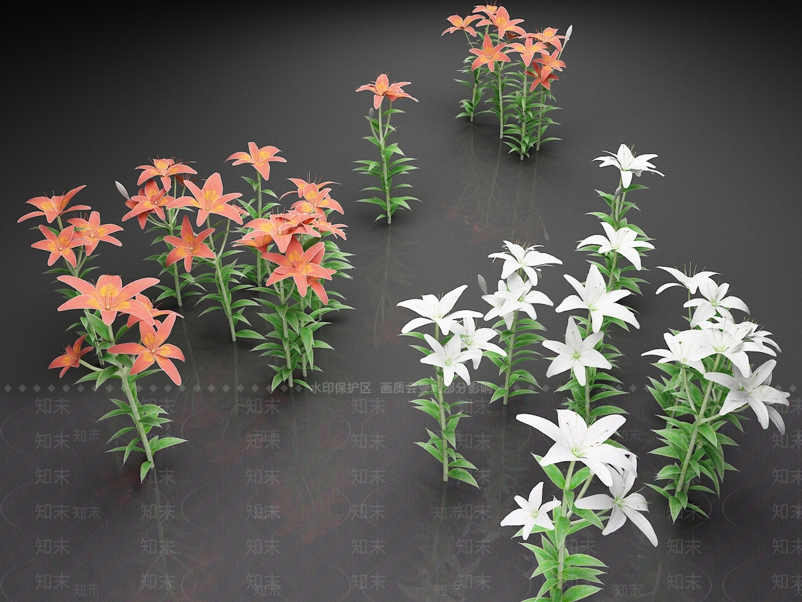 花草组合3D模型下载【ID:1167141809】