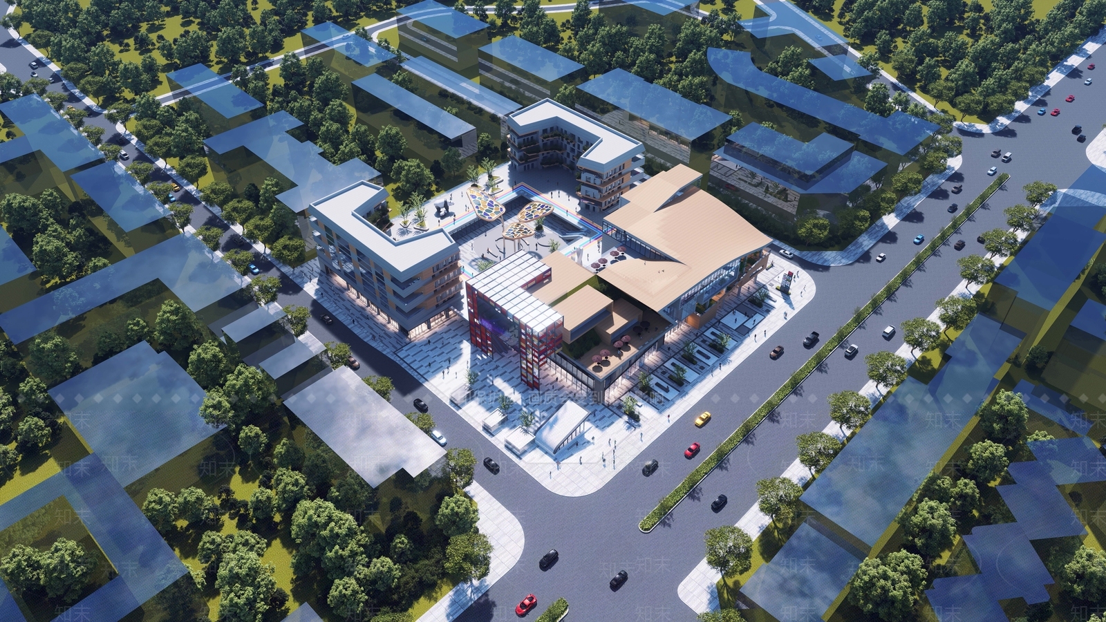 现代其他商业建筑SU模型下载【ID:1167270690】