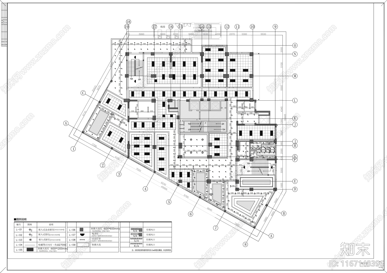 现代医院cad施工图下载【ID:1167148396】