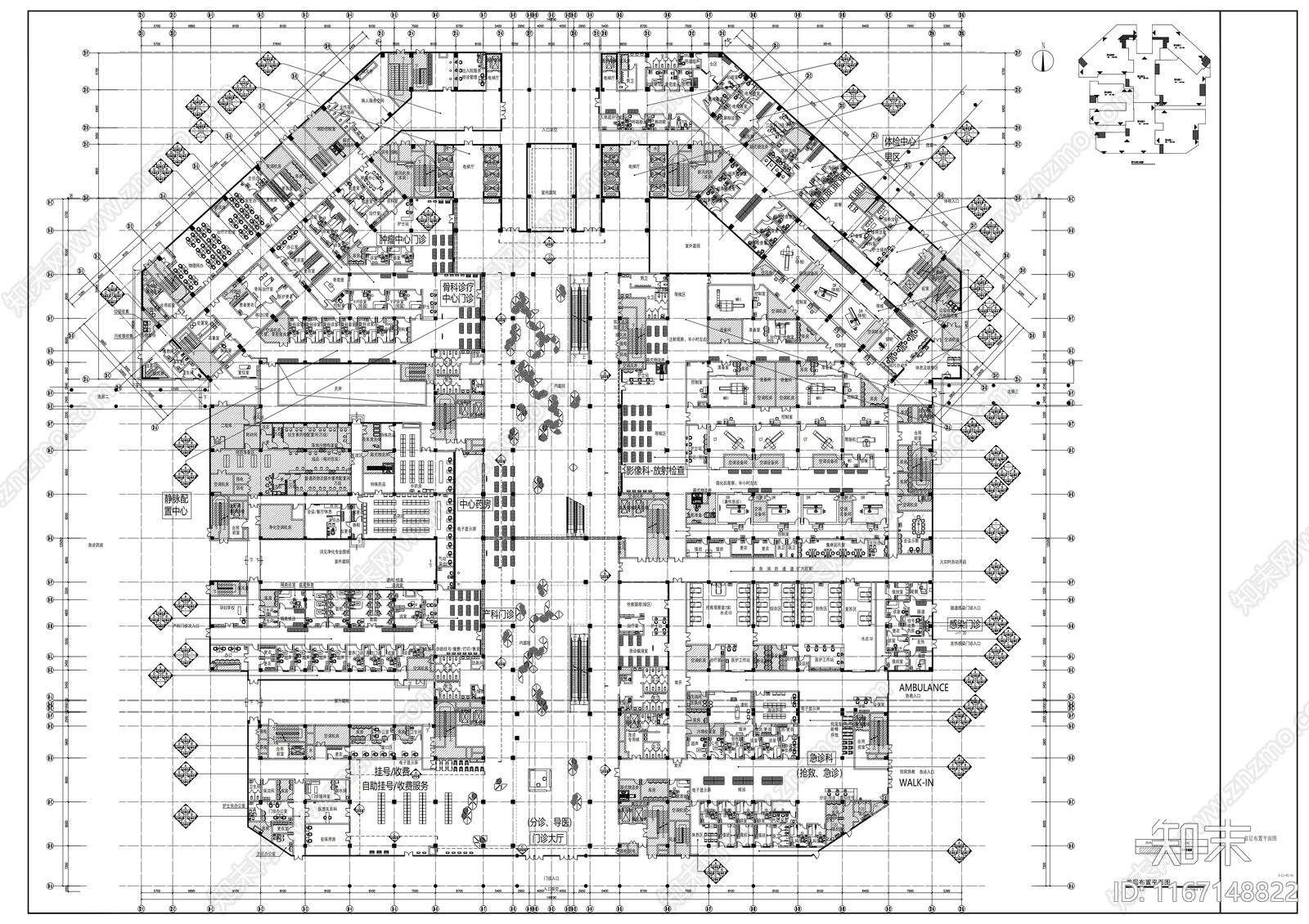现代医院cad施工图下载【ID:1167148822】