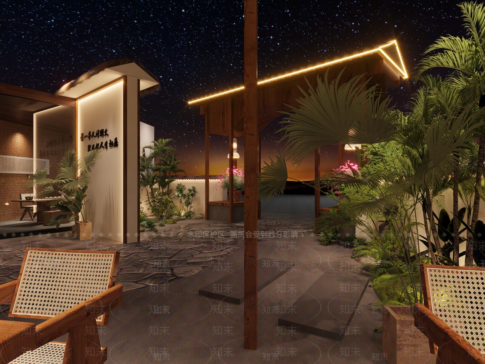 新中式现代中餐厅3D模型下载【ID:1167150016】