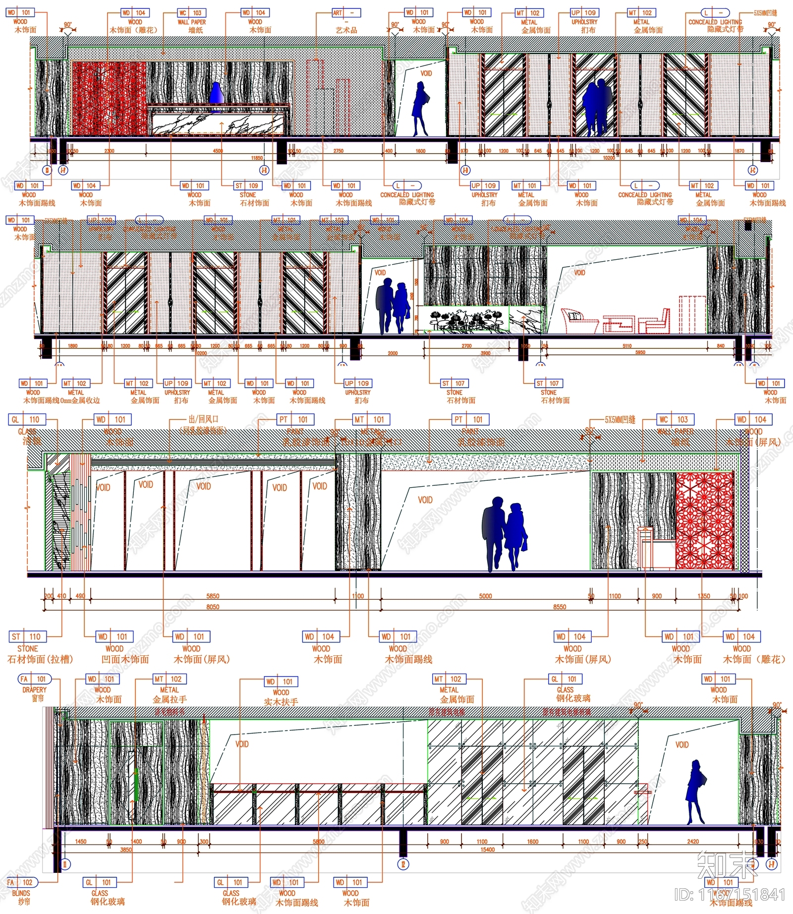 现代工装图库cad施工图下载【ID:1167151841】