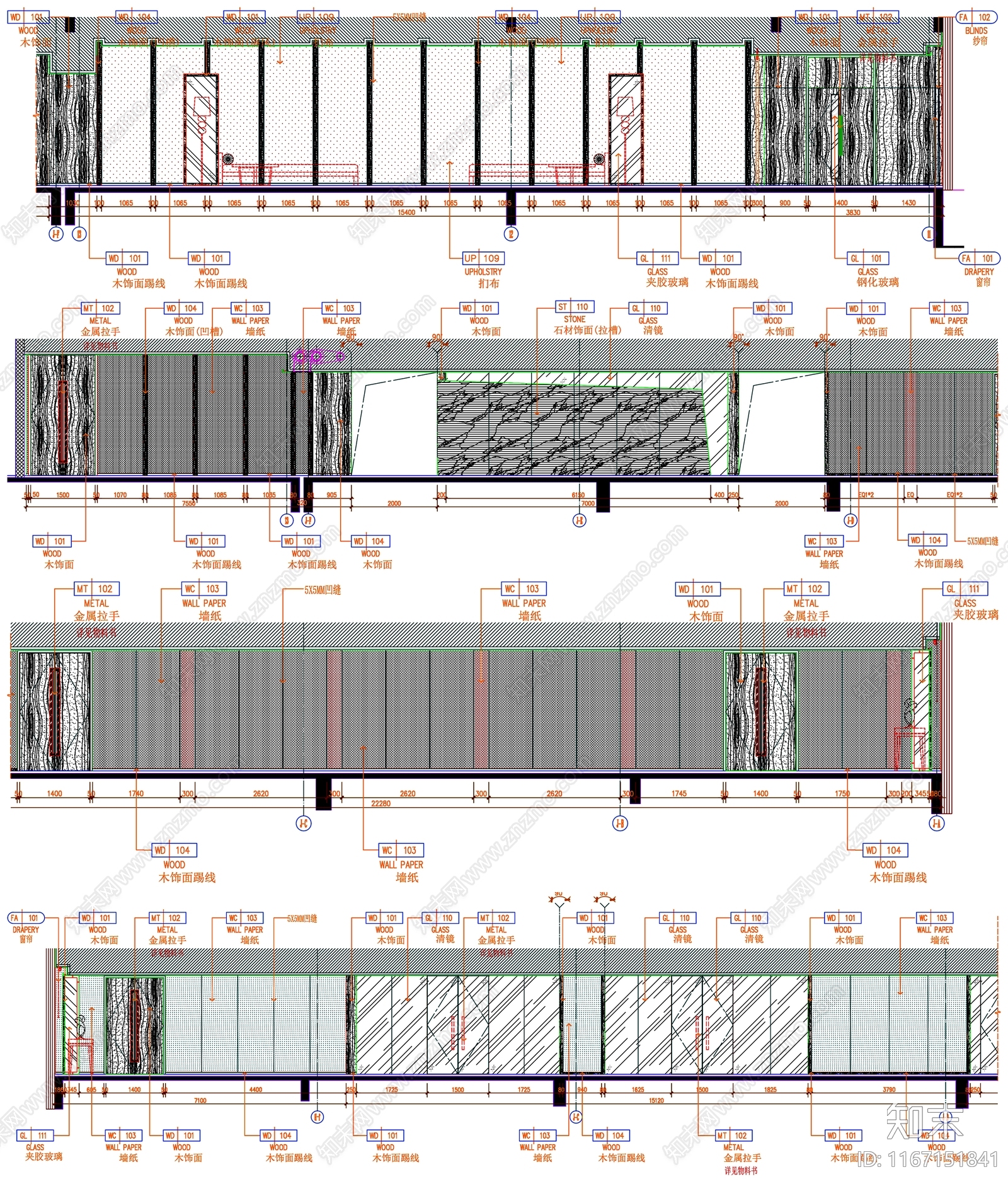 现代工装图库cad施工图下载【ID:1167151841】