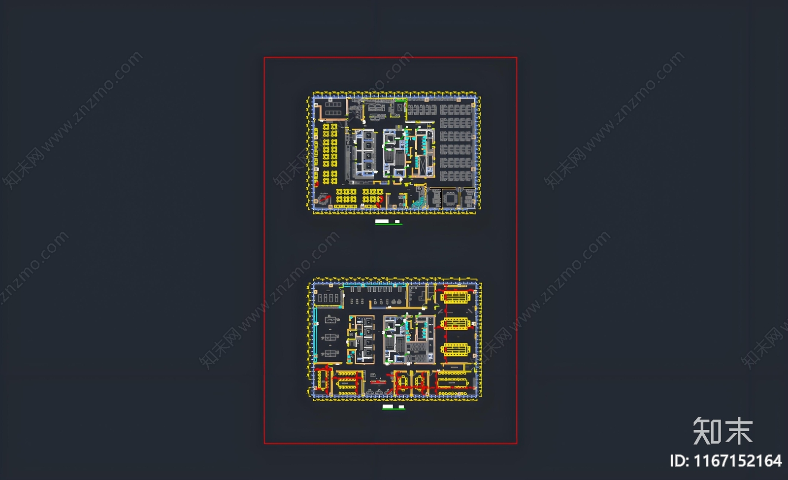 现代整体办公空间cad施工图下载【ID:1167152164】