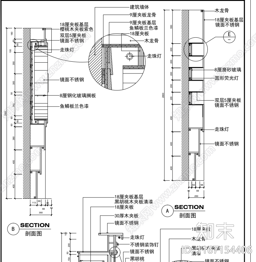 现代酒吧cad施工图下载【ID:1167154406】