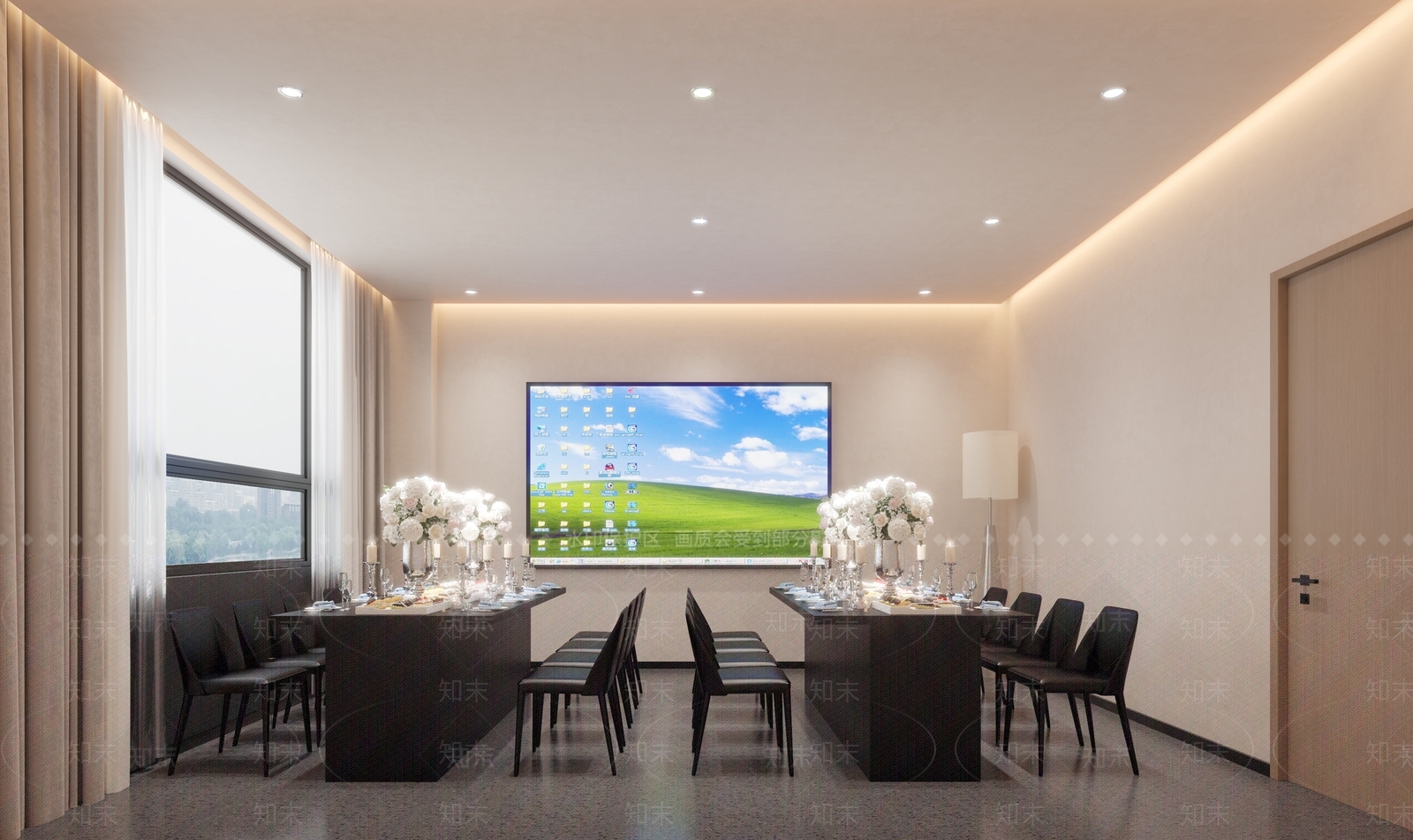 新中式侘寂包厢3D模型下载【ID:1167152645】