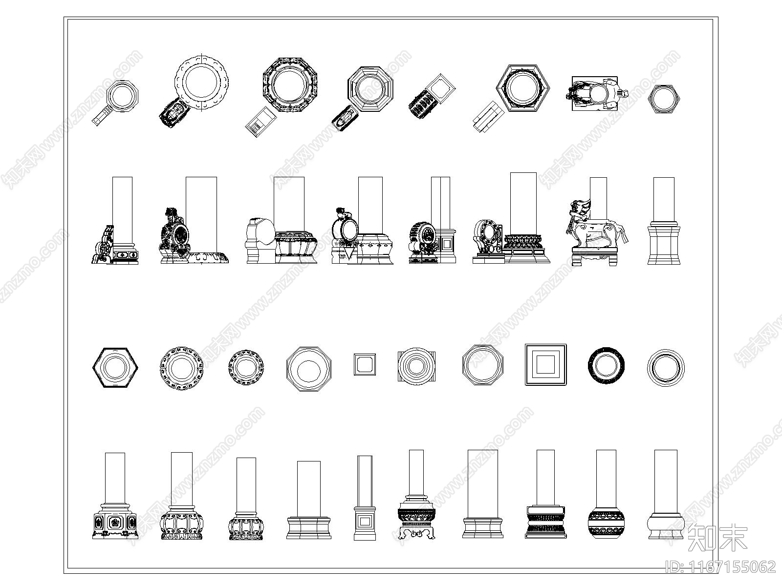 中式栏杆施工图下载【ID:1167155062】